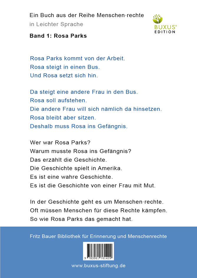 Rosa Parks: Eine Frau mit Mut